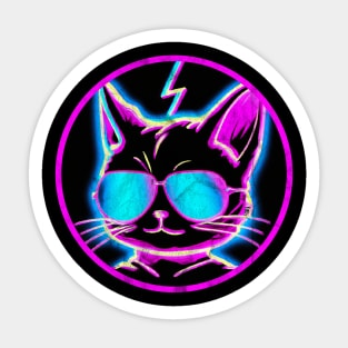 Synthwave Cat Retrowave 2 Sticker